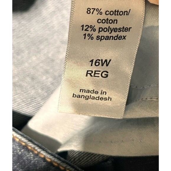 M Jeans by Maurices Womens Size 16W Classic Mid Rise Slim Boot Blue Dark Wash - Picture 4 of 13